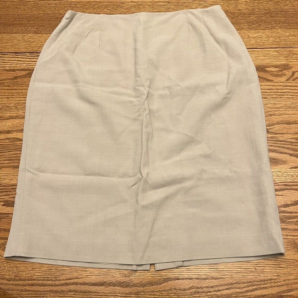 Emanuel Ungaro Beige Pencil Skirt Women’s 14/48 Rayon & Wool